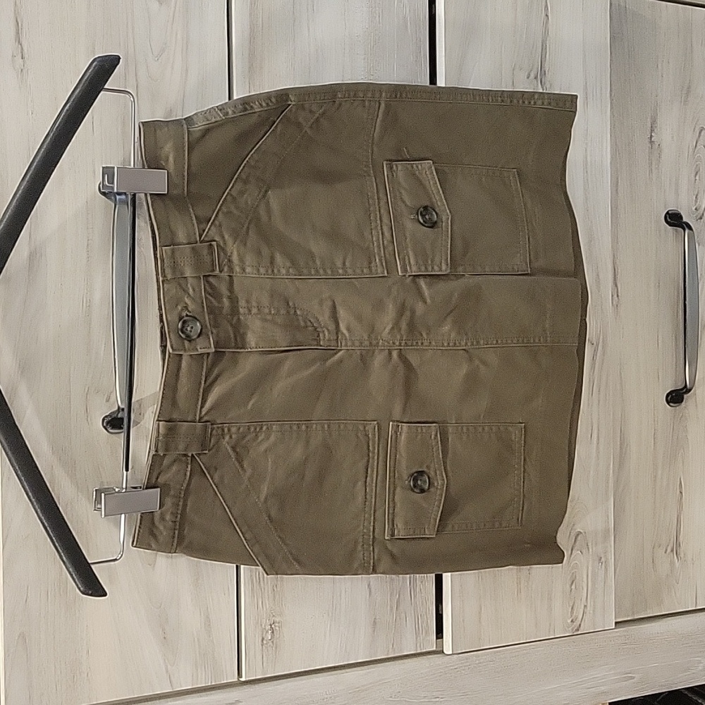 Banana Republic, khaki, size 2, cargo, mini skirt